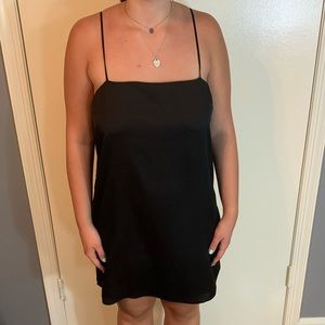 SATIN LITTLE BLACK DRESS